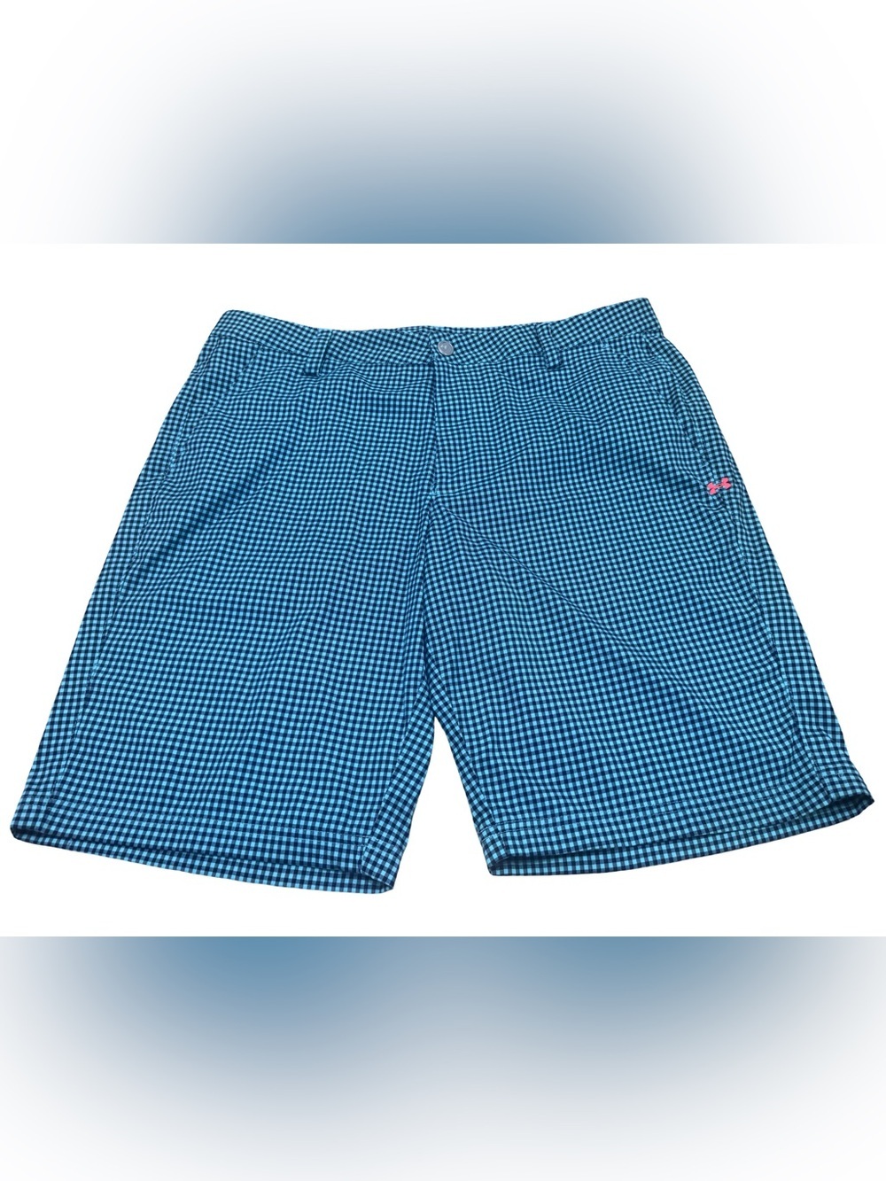 Under Armour Men's Blue Gingham Performance Shorts
